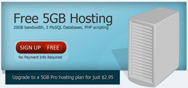 Hosting miễn phí 5GBFree hosting miễn phí 5GBFree