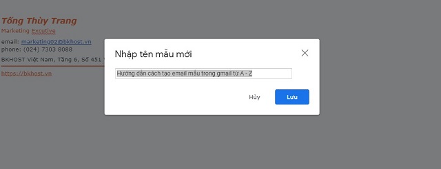 Cách tạo email mẫu trong gmail