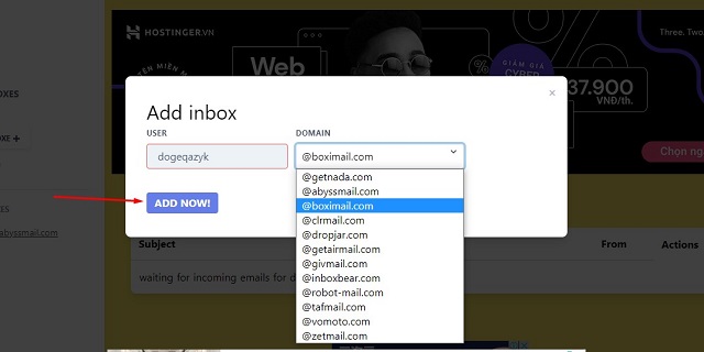 hướng dẫn tạo email ảo bằng Tempail