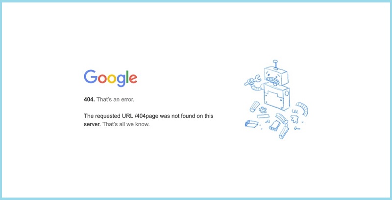 Các dạng thông báo lỗi 404 thường gặp